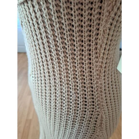 New Size XL Derek Heart Tan Short Sleeve Lightweight Loose Knit Sweater Dress - Picture 5 of 5